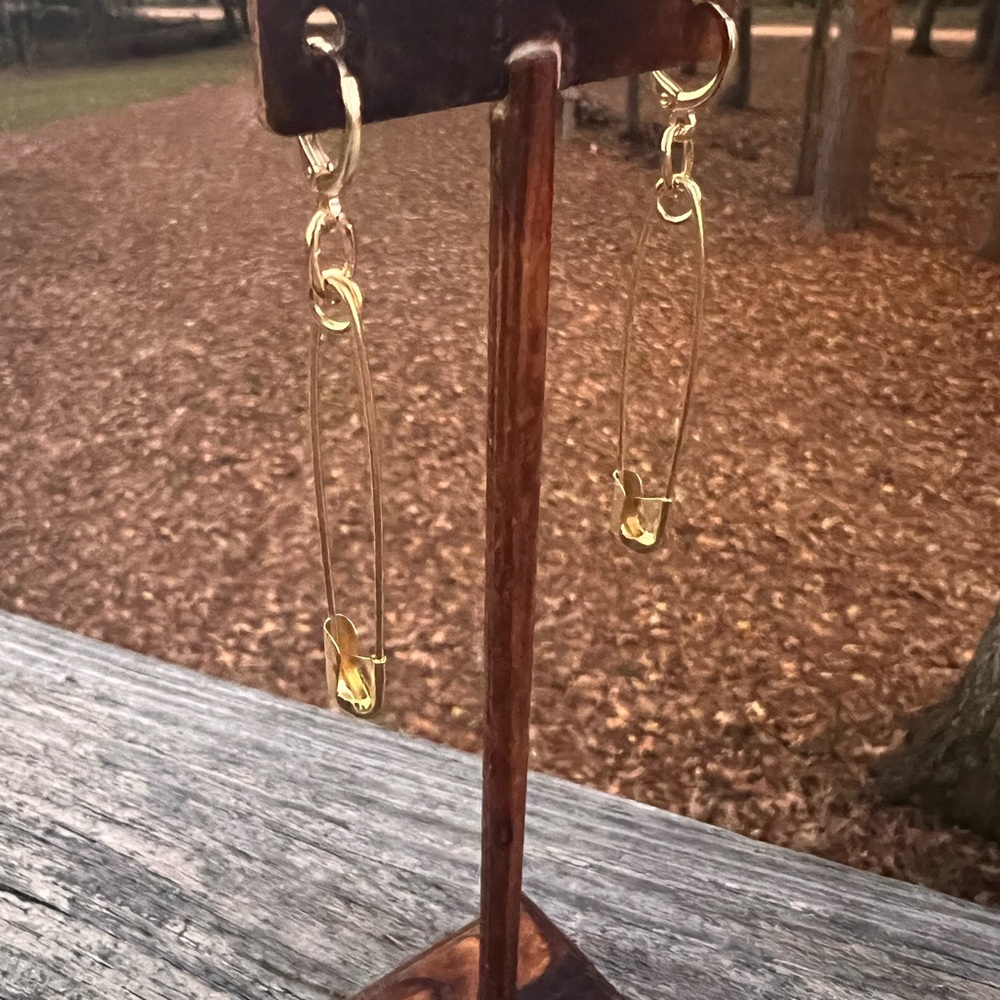 Safety pin earrings